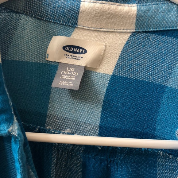 2 Girls Size 10/12 Plaid Shirts - Picture 2 of 5